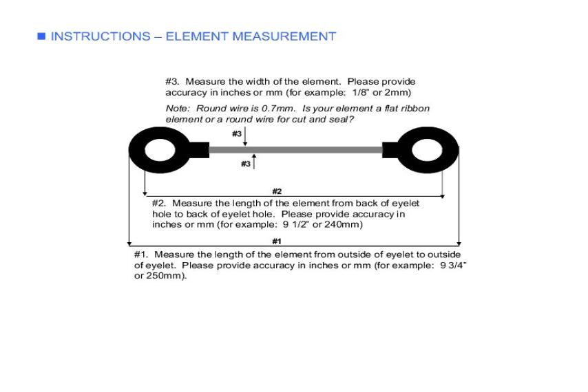 How to measure a Heat Impulse Bag Sealer Element